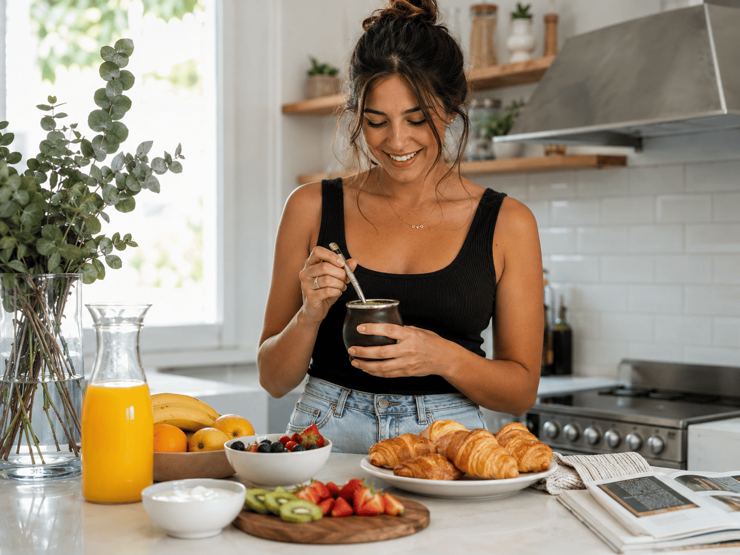 Ingredientes frescos y preparación de recetas caseras